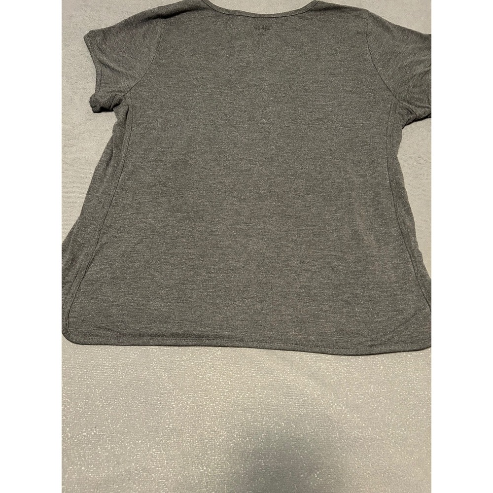 Style & Co Womens Charcoal Gray Tropical Floral Graphic T-Shirt Size XL - Picture 2 of 6